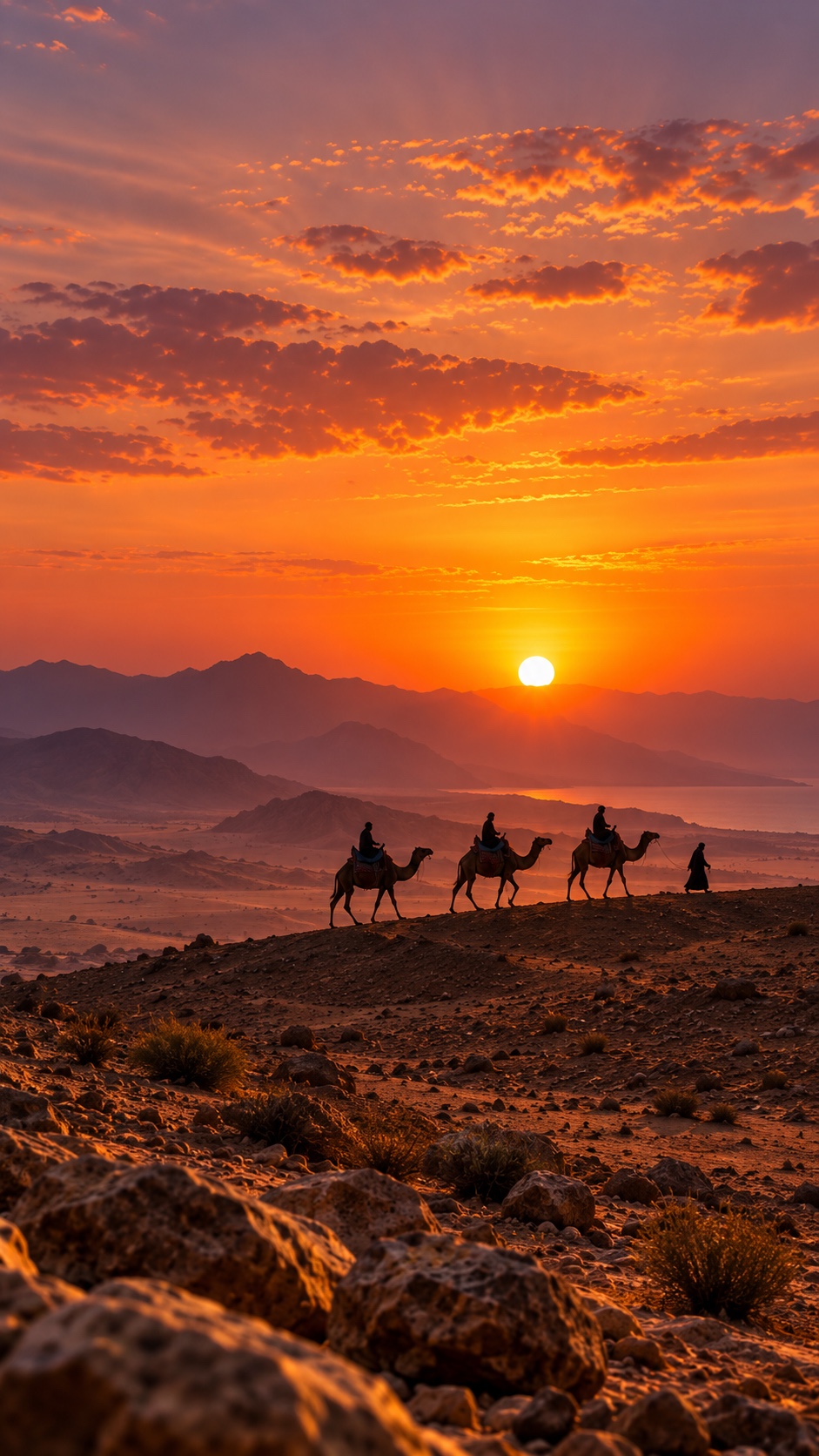 A warm woven shelter at dusk
